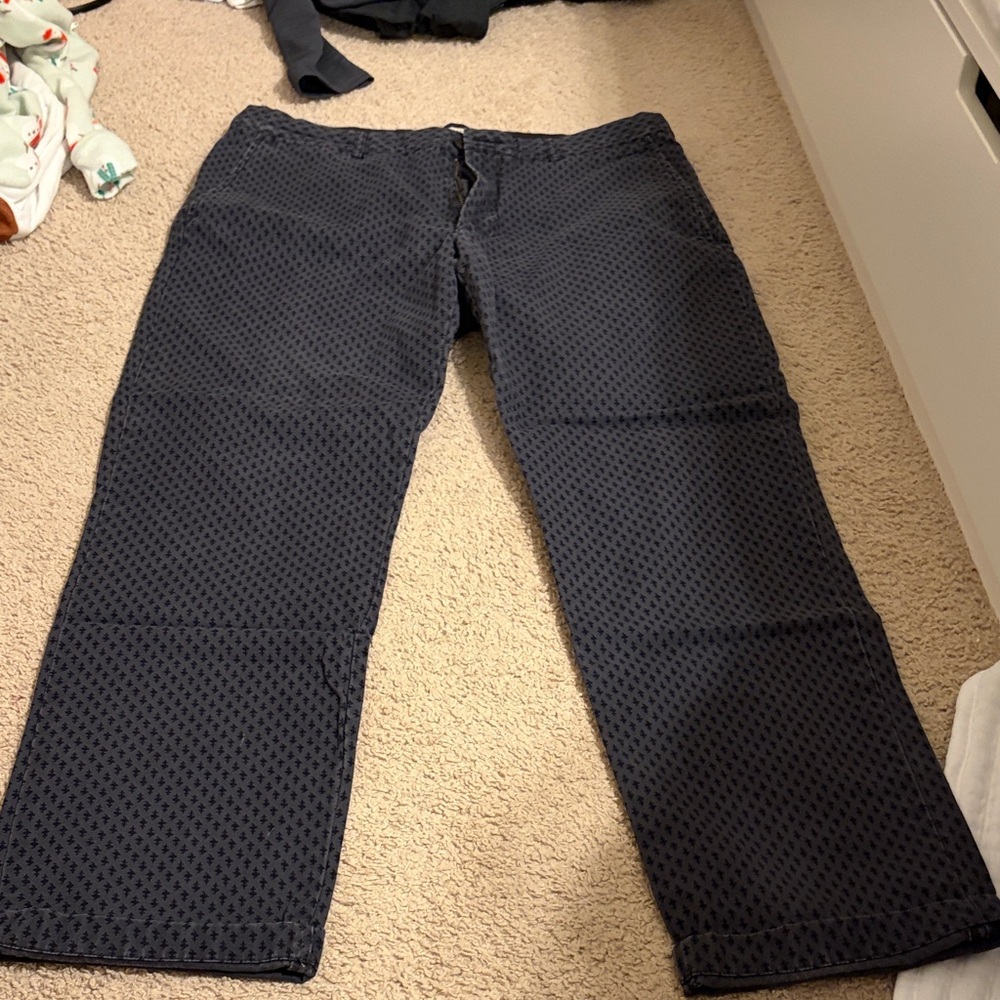 Club Monaco Men's Black Patterned Pants